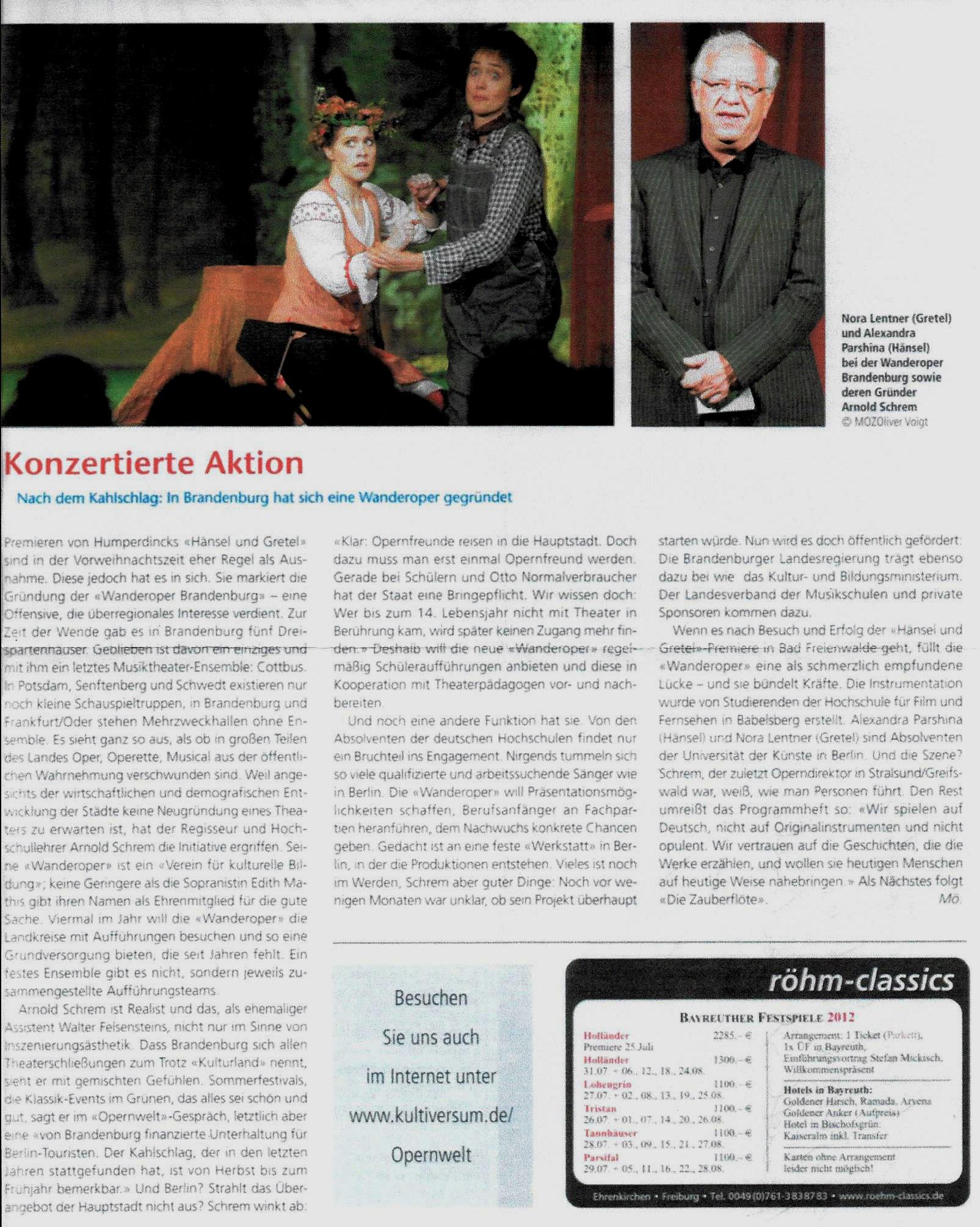 Premiere Hänsel 4 Opernwelt Dez. 2011